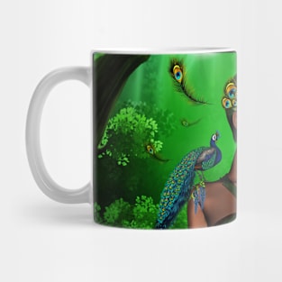 Wonderful fairy with peacocks Mug